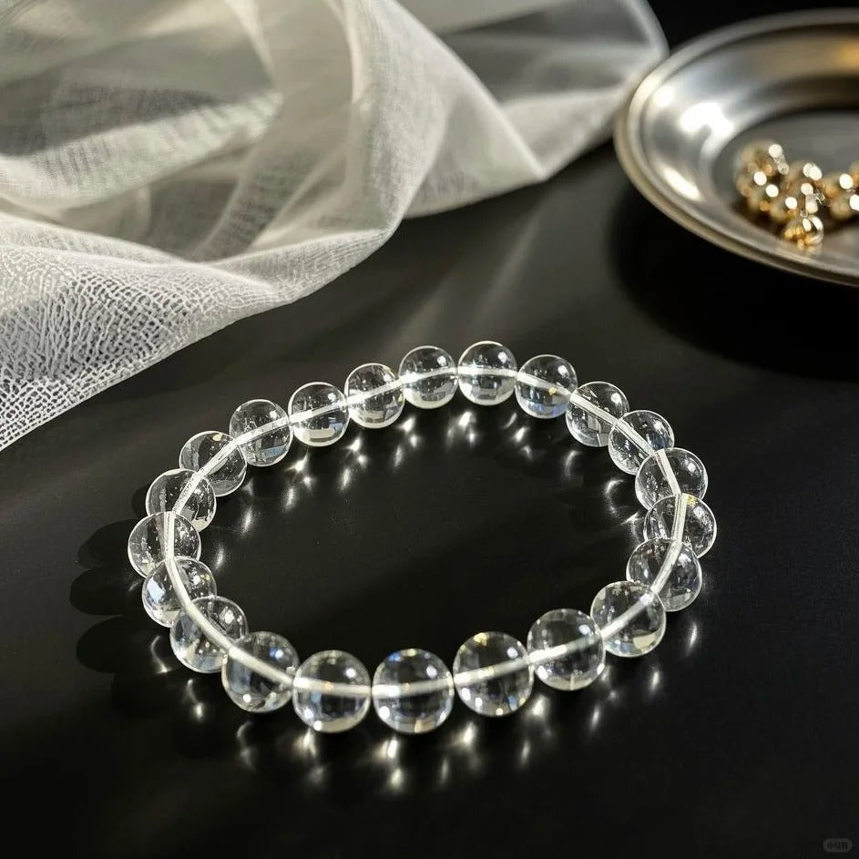 Clear Quartz Crystal Bracelet – Energy Amplification & Chakra Balancing Jewelry