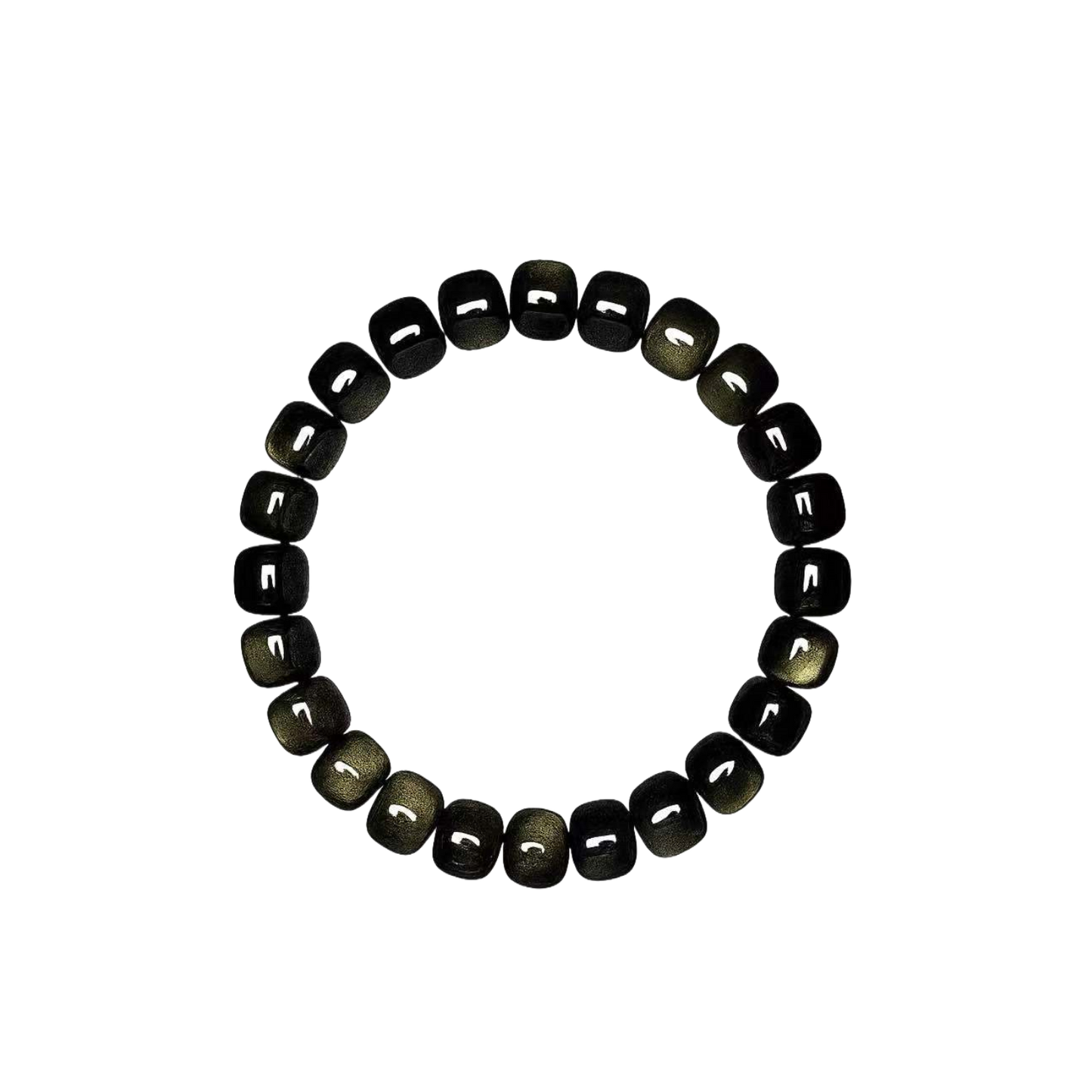 Silver Obsidian Bracelet – Protection, Energy Shield & Spiritual Grounding Stone