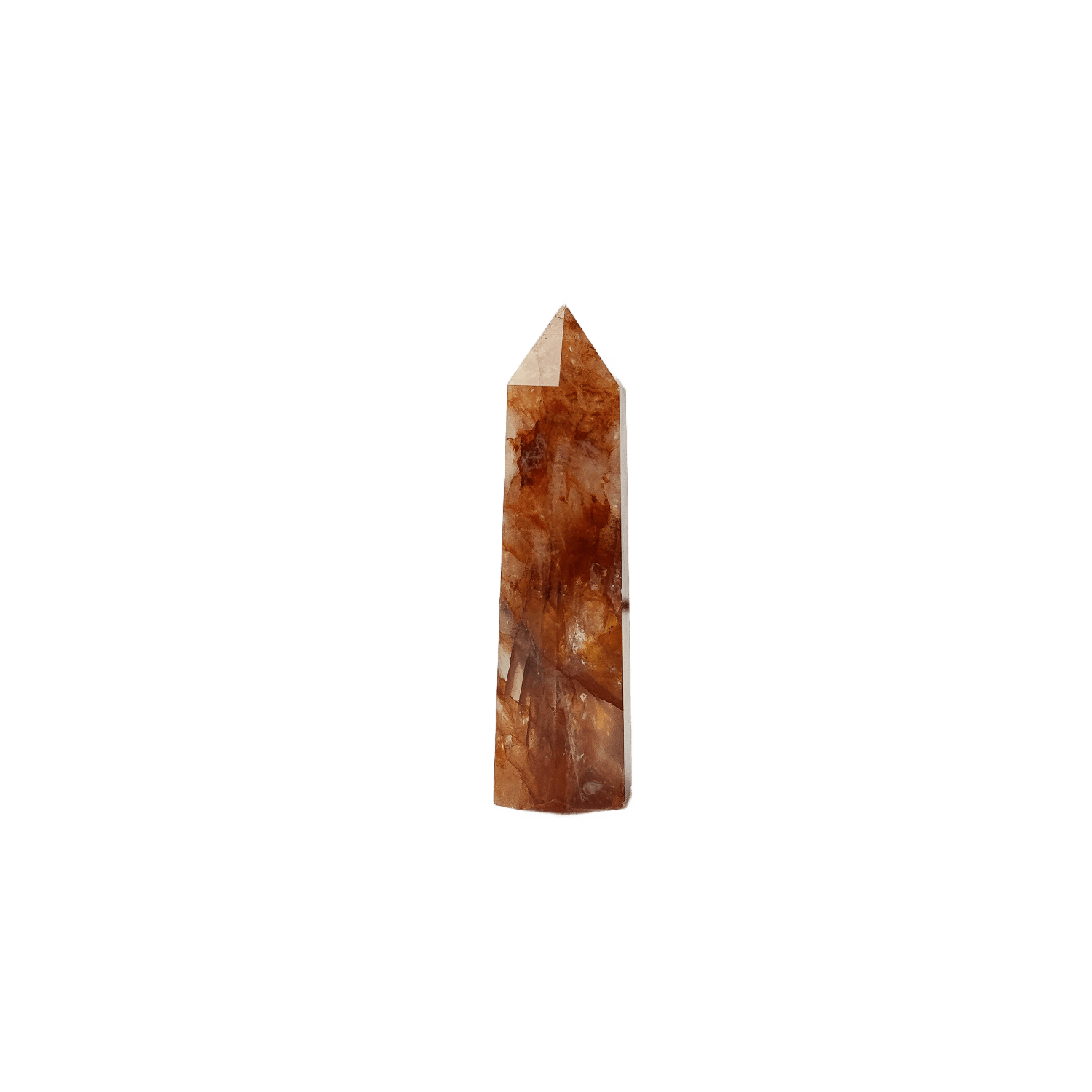 Red Hematoid Quartz Point – Grounding, Focus & Emotional Healing Crystal